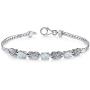 Created Opal Bracelet Sterling Silver Oval Cabochon 1.25 Carats