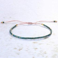 KELITCH Seed Bead Friendship Strand Bracelet Handmade Beaded String Bracelet Fashion Charm Jewelry