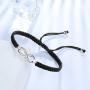 ZENI Infinity Bracelet for Women, Handmade Black Rope Braided Bracelet with 925 Silver Adjustable Bracelet Love Friendship Christmas Jewelry Gift