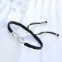 ZENI Infinity Bracelet for Women, Handmade Black Rope Braided Bracelet with 925 Silver Adjustable Bracelet Love Friendship Christmas Jewelry Gift