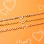 555Jewelry Womens Stainless Steel Mini Multi Heart Love Dainty Chain Necklace