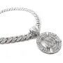 BLINGFACTORY Hip Hop Allah Muslim Pendant & 12mm 18'' Iced Box Lock Miami Cuban Chain Necklace BLINGFACTORY Hip Hop Allah Muslim Pendant & 12mm 18'' Iced Box Lock Miami Cuban Chain Necklace