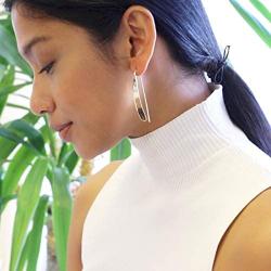 Humble Chic 14K Gold Plated Bar Dangle Earrings | Hypoallergenic Long Threader Drop Earrings for Women