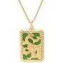 Xusamss Punk Jewelry Plated 18K Gold Dragon Eagle Dog Tag Pendant Necklace,22inches Box Chain Xusamss Punk Jewelry Plated 18K Gold Dragon Eagle Dog Tag Pendant Necklace,22inches Box Chain