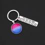 UJIMS Bisexual Pride Gift Rainbow Pride Charm Keychain Bisexual Jewelry for Women Man Bi Pride Key Ring Bisexual Flag Pride Gift