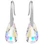 EleQueen 925 Sterling Silver CZ Teardrop Hook Dangle Earrings Made with Swarovski Crystals