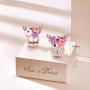 FOREVER QUEEN Deer Bead Elk Head Charms fit for Pandora Bracelets 925 Sterling Silver with Cubic Zirconia Jewelry