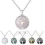 Tree of Life Necklace,Chakra Pendant Necklace Crystals Quartz Jewelry with Chain Gift for Women 