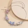 Ingemark Bling Colorful Butterfly Necklace Hip Hop Cuban Chain Link Necklace for Women Girls Sweet Cute Jewelry