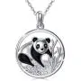 Waysles Panda Necklace 925 Sterling Silver Cute Animal Pendant Necklace Jewelry Gifts for Women Daughter Panda Lovers Waysles Panda Necklace 925 Sterling Silver Cute Animal Pendant Necklace Jewelry Gifts for Women Daughter Panda Lovers