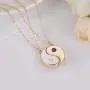 Lux Accessories Goldtone & White Yin Yang Peace One with All BFF Best Friends Necklaces Lux Accessories Goldtone & White Yin Yang Peace One with All BFF Best Friends Necklaces