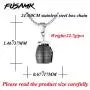 Fusamk Hip Hop Stainless Steel Grenade Pendant Charm Necklace with 24'' Box Chain Fusamk Hip Hop Stainless Steel Grenade Pendant Charm Necklace with 24'' Box Chain