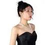 Kalse 3 Strands 4mm Simulated Pearl Choker Chunky Bib Necklace 17 18 19 inch Kalse 3 Strands 4mm Simulated Pearl Choker Chunky Bib Necklace 17 18 19 inch