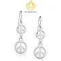 Big Apple Hoops - Mothers Day Jewelry Lightweight Double Peace Sign Drop Dangle Earrings Made from Real Solid 925 Sterling Silver in 3 Color Rose, Silver or Gold with Protective Electrocoated Finish for Anti-Tarnish Big Apple Hoops - Mothers Day Jewelry Lightweight Double Peace Sign Drop Dangle Earrings Made from Real Solid 925 Sterling Silver in 3 Color Rose, Silver or Gold with Protective Electrocoated Finish for Anti-Tarnish