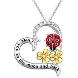 YinShan 925 Sterling Silver Heart Animal Pendant Necklace Jewelry for Women