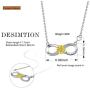You are My Sunshine Sunflower Necklaces Sterling Silver Infinity Necklace for Women Girls,Birthday Mothers Day Gifts for Her Wife Mom Daughter
