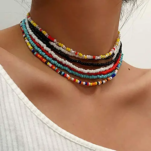 Edary Boho Choker Necklace Multicolor Layered Necklaces Multi Layer Chokers Jewelry for Women(Set of 7) Edary Boho Choker Necklace Multicolor Layered Necklaces Multi Layer Chokers Jewelry for Women(Set of 7)