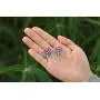 RareLove Christmas Red Poinsettia Flower Piercing Dangle Earrings Silver Plated Alloy Holiday Jewelry For Women Girls
