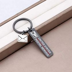 FAADBUK Post Office Keychain Postman Gift United States Postal Service Jewelry Gift for Postal Staff