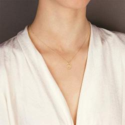 MONOZO Hexagon Initial Necklace for Women, 14k Gold Filled Letter Pendant Necklace Dainty Personalized Alphabet 26 Monogram Initial Necklace for Girls Jewelry Gifts