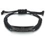 Set of 2 Gift to Son from Mom and Dad You Will Never Lose Customized Dog Tag Necklace with Adjustable Bracelet Braided for Graduation Birthday Valentines Gifts(Stainless Steel, Black)