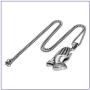 Fusamk Fashion Stainless Steel Prayer of Hand Pendant Necklace,24'' Link Chain