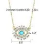 Obidos Evil Eye Jewelry Pendant Necklace S925 Post Earrings Evil Eye Adjustable Ring Turquoise Lucky Bracelet Baguette Cubic Turkish Faith Protection for Women
