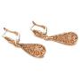 Yoursfs Filigree Teardrop Leverback Dangle Earrings for Women 18K Gold Plated Wedding Earring Prom Jewelry