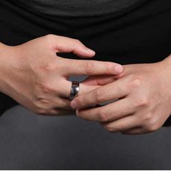 TIGRADE 2mm 4mm 6mm 8mm 10mm Titanium Ring Plain Dome High Polished Wedding Band Comfort Fit Size 3-15