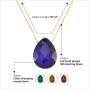 Soyaz 14K Gold Plated 925 Sterling Silver Necklace for Women | Color Changing Mood Stone | Gold Necklaces for Women | Sterling Silver Base Gold Chain