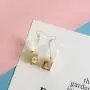 Mountainer Creative Handmade Mini Simulation Food Toast Dangle Earrings for Women Cute Bread Drop Earrings Funny Jewelry Gift