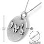 Positive Energy Coin Amulet Pendant in Sterling Silver on 19.5'' Box Chain Necklace with Spring Ring Clasp for Men and Women