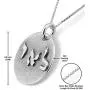 Positive Energy Coin Amulet Pendant in Sterling Silver on 19.5'' Box Chain Necklace with Spring Ring Clasp for Men and Women