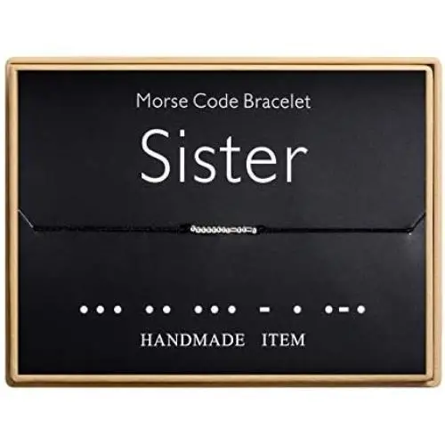 Sunique Sister Morse Code Bracelet Handmade Bead Adjustable String Bracelets Inspirational Jewelry for Women Sunique Sister Morse Code Bracelet Handmade Bead Adjustable String Bracelets Inspirational Jewelry for Women