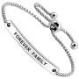 Forever Family Sentimental Message Faith Mantra Cuff Bangle Pretty Bracelet for Loved Ones