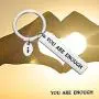 BAUNA Semicolon Keychain You are Enough Suicide Prevention Gift Mental Health Jewelry Depression Suicide Awareness Inspirational Gifts BAUNA Semicolon Keychain You are Enough Suicide Prevention Gift Mental Health Jewelry Depression Suicide Awareness Inspirational Gifts