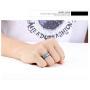 W WOOGGE 5 Pack of Stainless Steel Lucky Worry Rings for Men Wedding Ring Cool Simple Band 8 MM Ring for Women