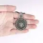 HAQUIL Wolf Necklace - Metal Alloy, Round Wolf Medallion Pendant - Leather Cord, 19.7'' HAQUIL Wolf Necklace - Metal Alloy, Round Wolf Medallion Pendant - Leather Cord, 19.7''