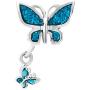 ReisJewelry New Butterfly Charm Dangle Enamel Garden Animal Charms Beads for Bracelets