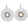 NOVICA Crochet Cotton Dangle Earrings with .925 Sterling Silver Hooks White Doily