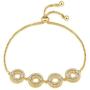 Moggan 18K Gold Plated Four Round Shape Charm Bracelet for Women