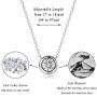 EPIRORA Sterling Silver Solitaire Necklace for Women | Dainty Simple 14k White Gold Plated Cubic Zirconia Bezel-Set Pendant Necklace for Birthday Wedding Anniversary, 18''