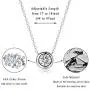 EPIRORA Sterling Silver Solitaire Necklace for Women | Dainty Simple 14k White Gold Plated Cubic Zirconia Bezel-Set Pendant Necklace for Birthday Wedding Anniversary, 18''