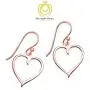 Big Apple Hoops - High Polished Genuine 925 Sterling Silver Lovely Heart Drop Dangle Earrings in 3 Color Rose, Silver or Gold Ideal Gifts for Women, Teens, Men Big Apple Hoops - High Polished Genuine 925 Sterling Silver Lovely Heart Drop Dangle Earrings in 3 Color Rose, Silver or Gold Ideal Gifts for Women, Teens, Men