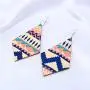 12 Pairs Wood Geometry Round African Women Earrings Retro Wooden Painted Earrings Ethnic Style Earring 12 Pairs Wood Geometry Round African Women Earrings Retro Wooden Painted Earrings Ethnic Style Earring