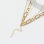 salamra Multilayered Women Long Necklace with Pendant Dainty Gold Plated Necklace for Women Girls Personalized Jewelry