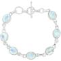 Moonstone Bracelet For Women Mom Wife 925 Silver Overlay Handmade Vintage Style Jewelry