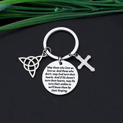 CYTING May Those Who Love Us Love Us Irish Blessing Keychain with Celtic Trinity Knot Good Luck Jewelry Long Distance Relationship Going Away Gifts for Family Friends