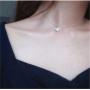Sterling Silver Cute Butterfly Necklace for Women Teen Girls Kids Crystal Cubic Zirconia Charm Dainty Small Pendant Choker Necklace Adjustable Chain 18'' Fashion Jewelry