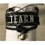 Teacher Bracelet- Black Teacher Infinity Jewelry, Teacher Gift, Show Your Teacher Appreciation Teacher Bracelet- Black Teacher Infinity Jewelry, Teacher Gift, Show Your Teacher Appreciation